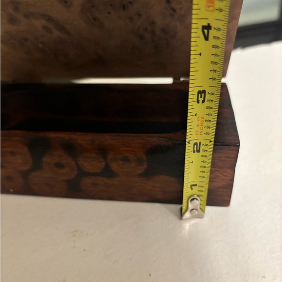 Custom Made Trinket Box Brown Mallee Burl And Australian Red Mallee Burl Wood - Picture 10 of 11